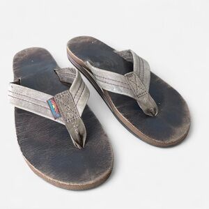 Rainbow flip flops sandals